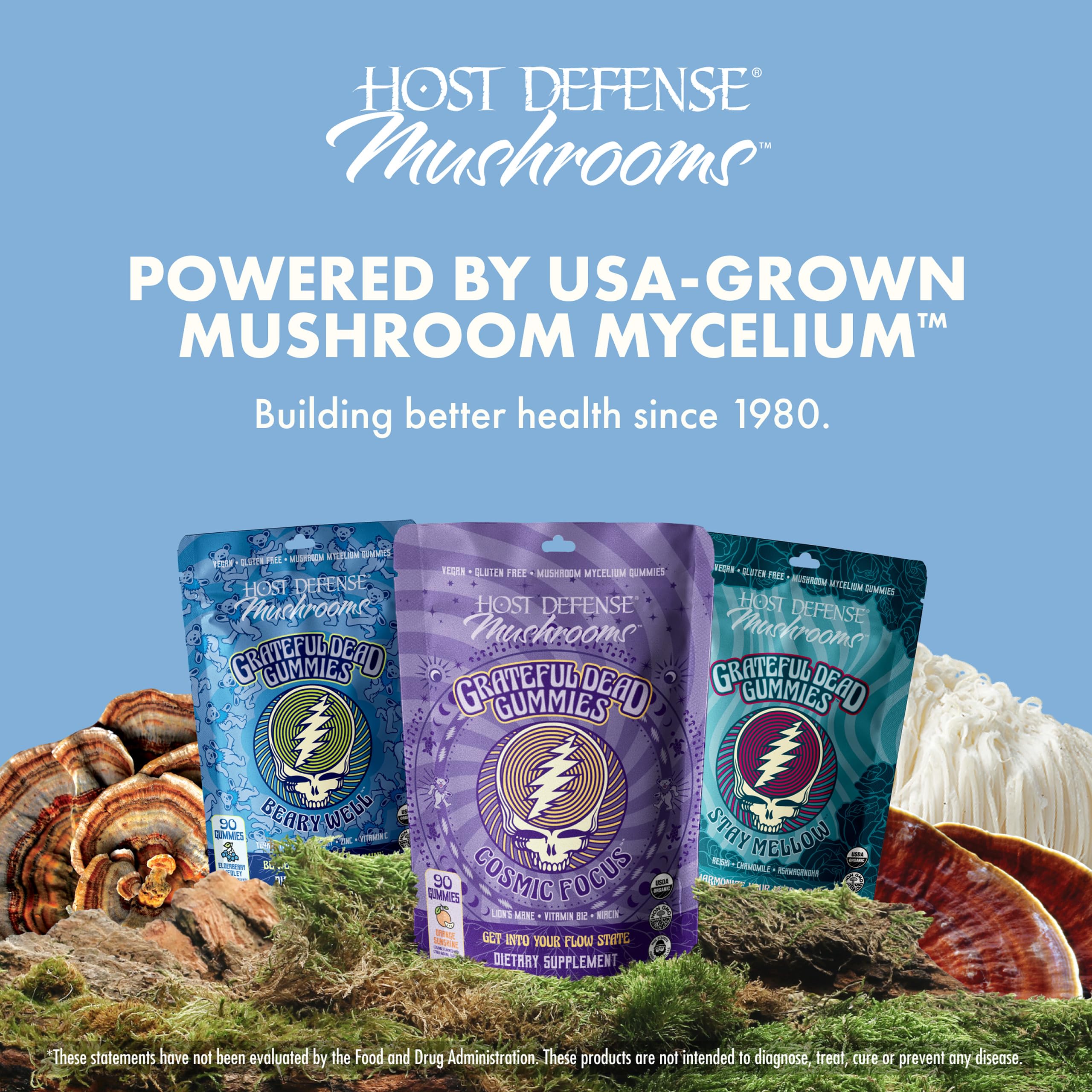 Host Defense Mushroom Gummies bottle top view