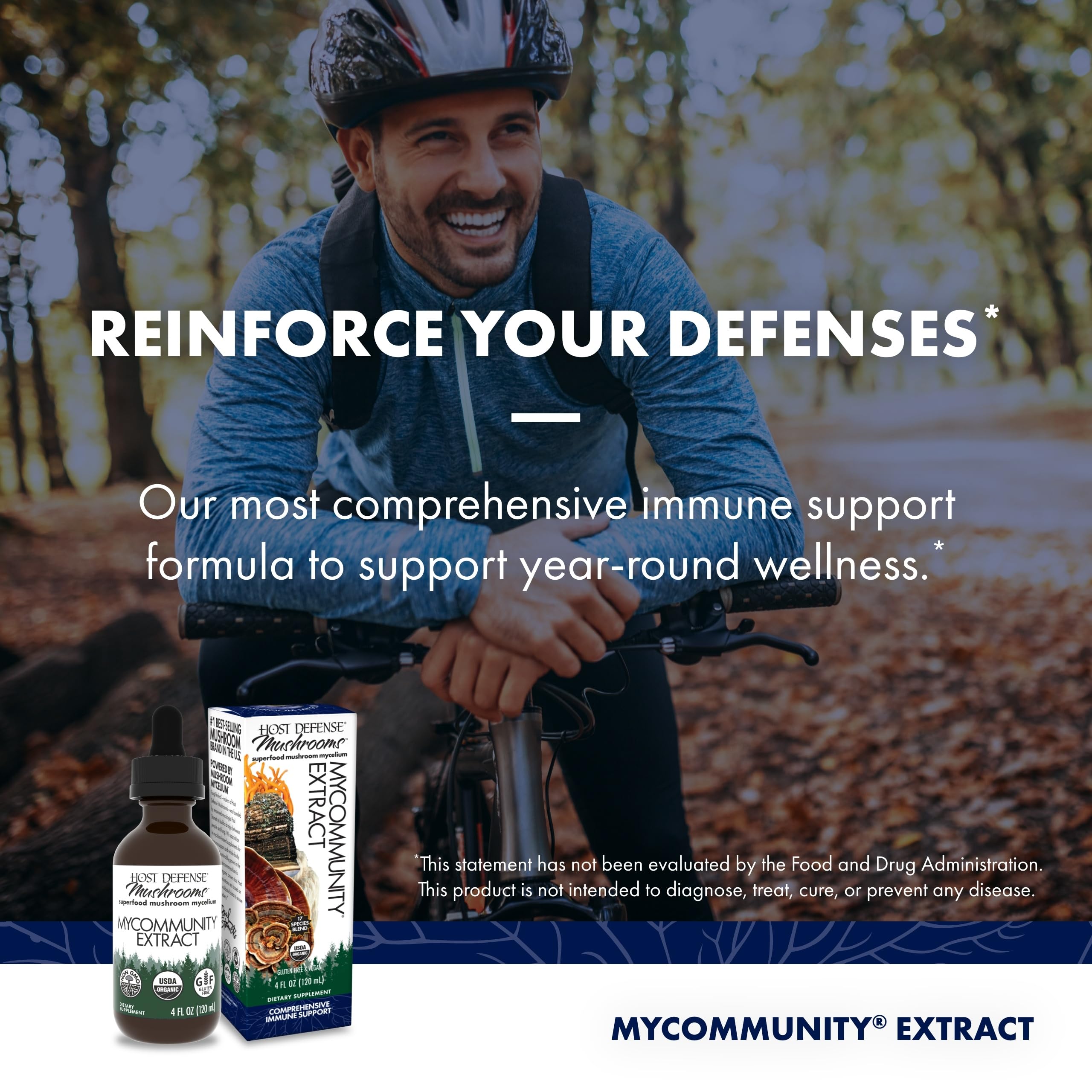 Host Defense Mushroom Supplement 17-Species 227g packaging