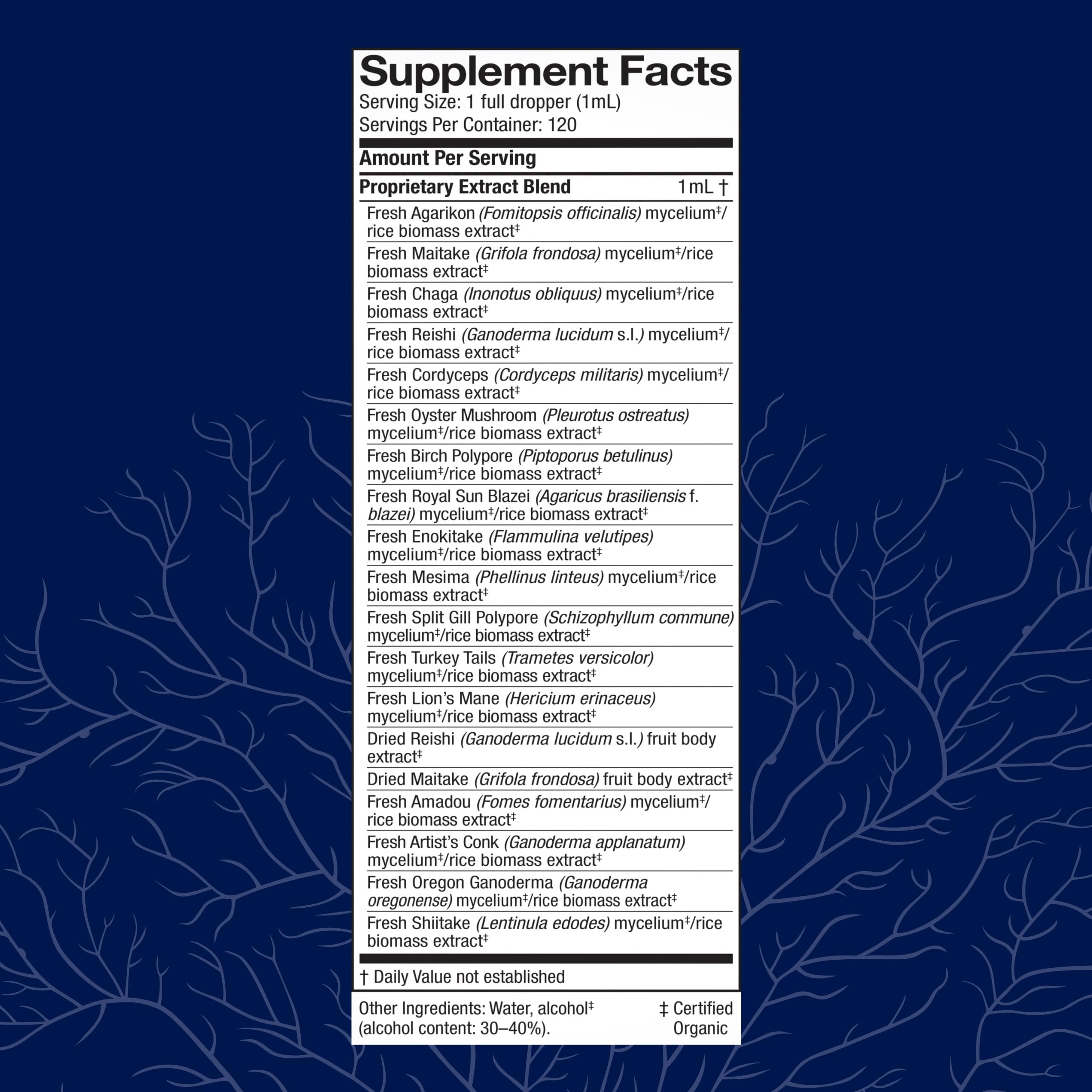 Host Defense Mushroom Supplement 17-Species 227g side view