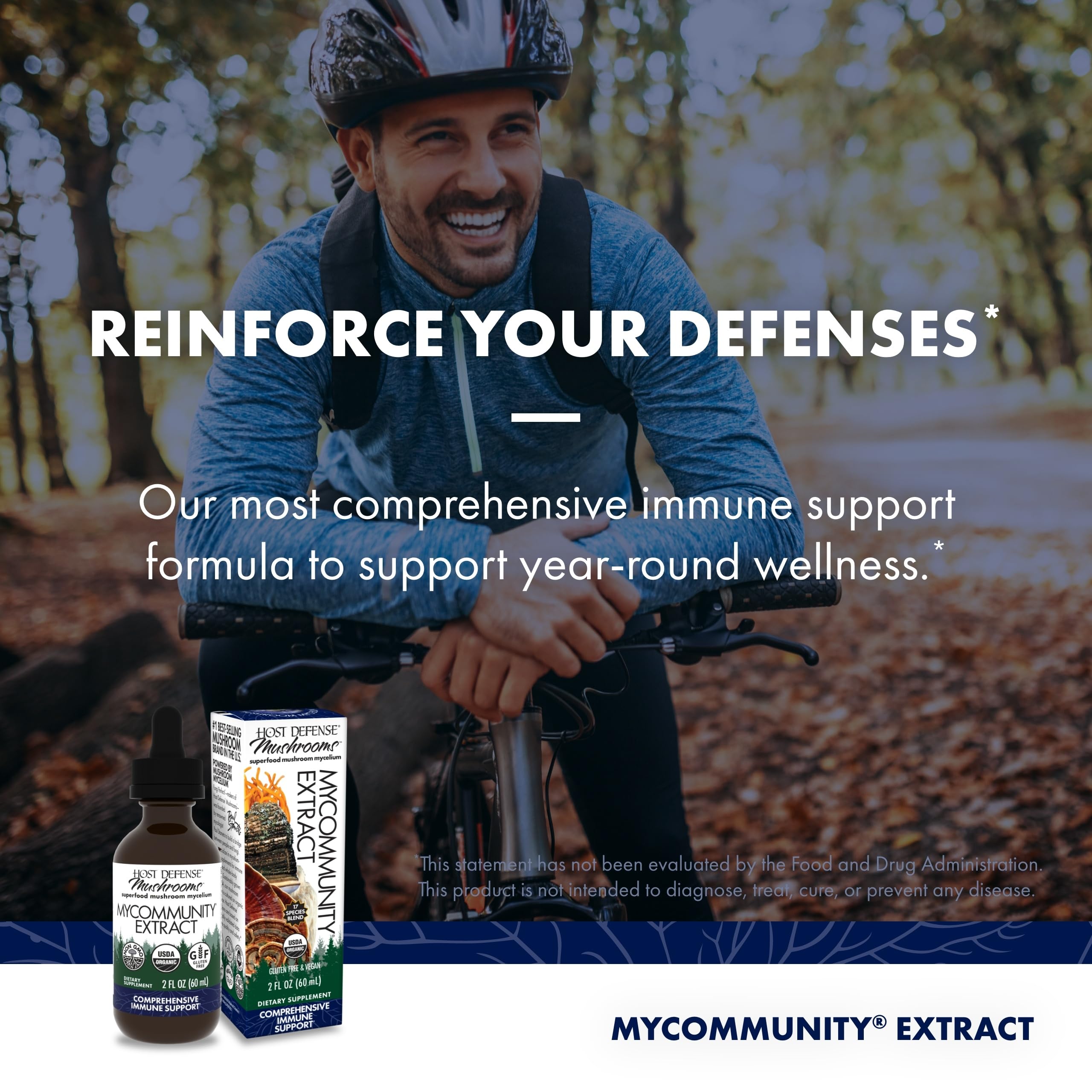 Host Defense Mushroom Supplement 17-Species 91g ingredients list