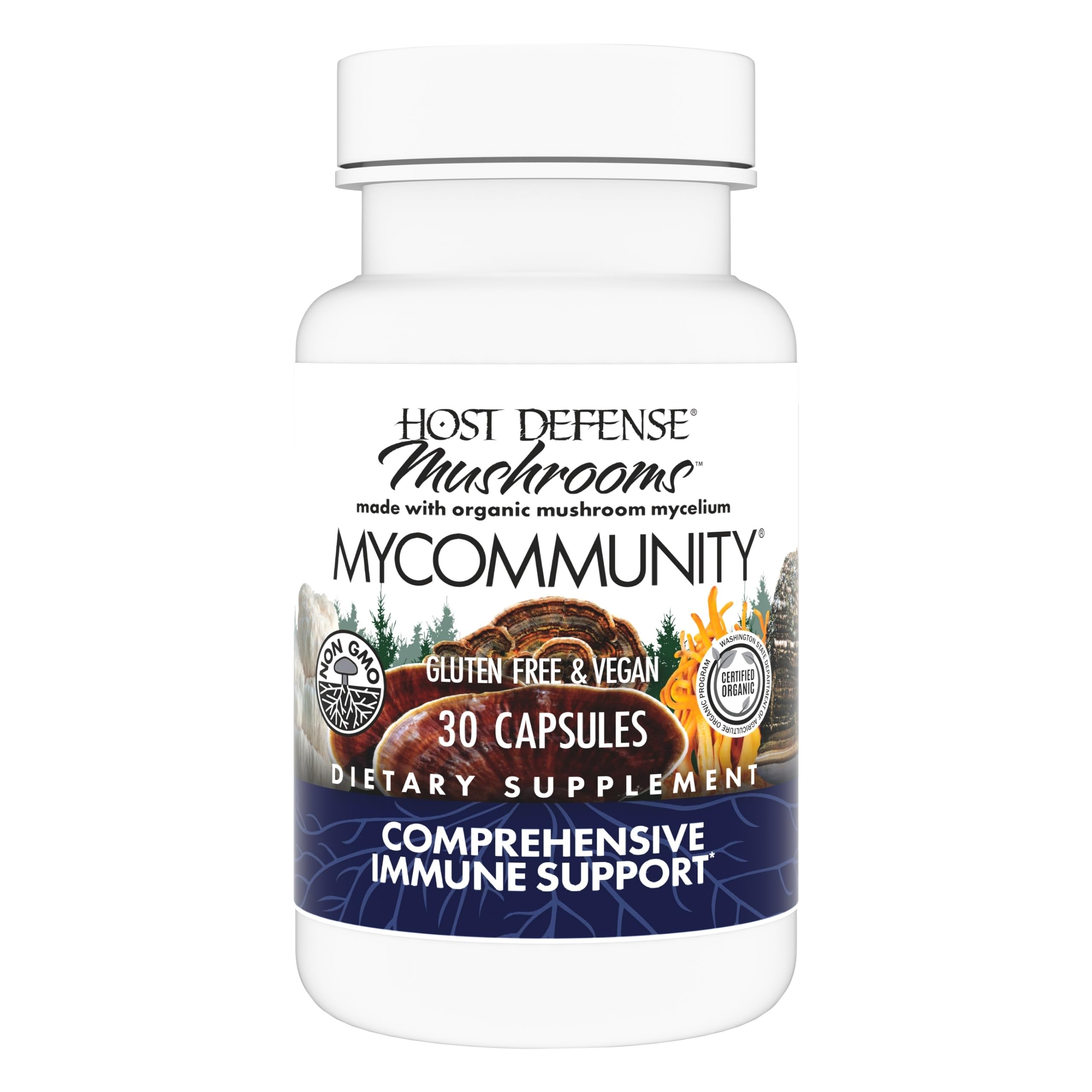 Host Defense Mushroom Supplement 17-Species front view