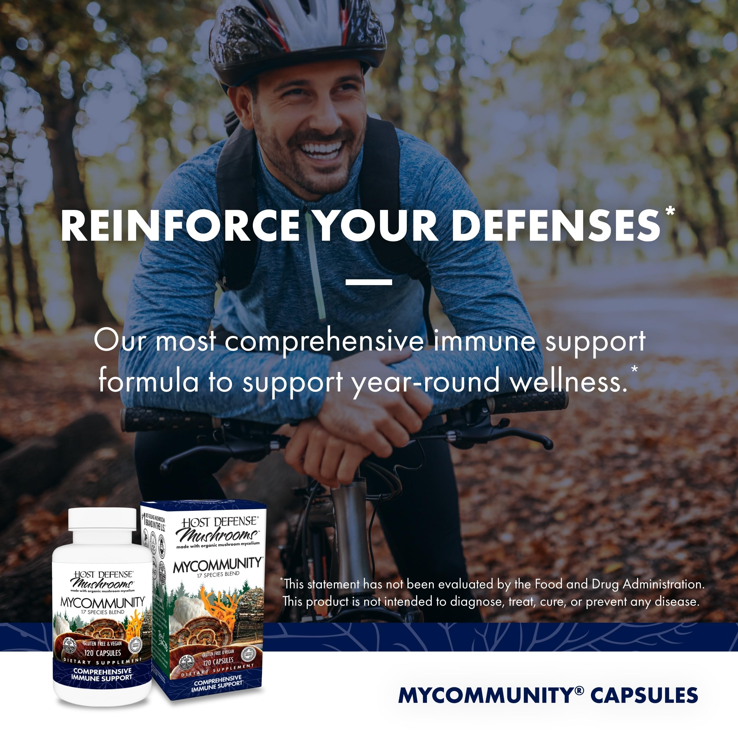 Host Defense Mushroom Supplement 17-Species ingredients list