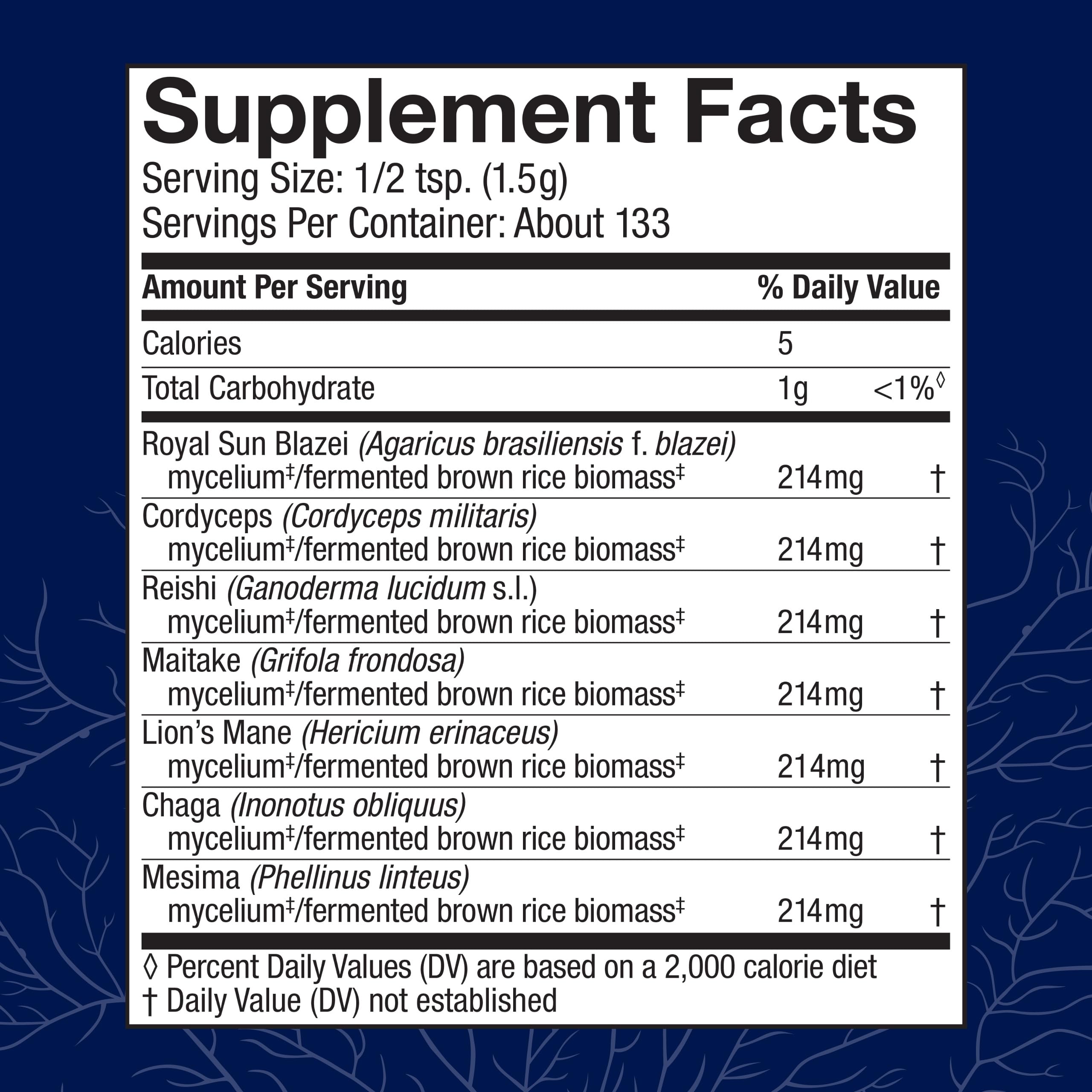 Host Defense Mushroom Supplement 200g packaging