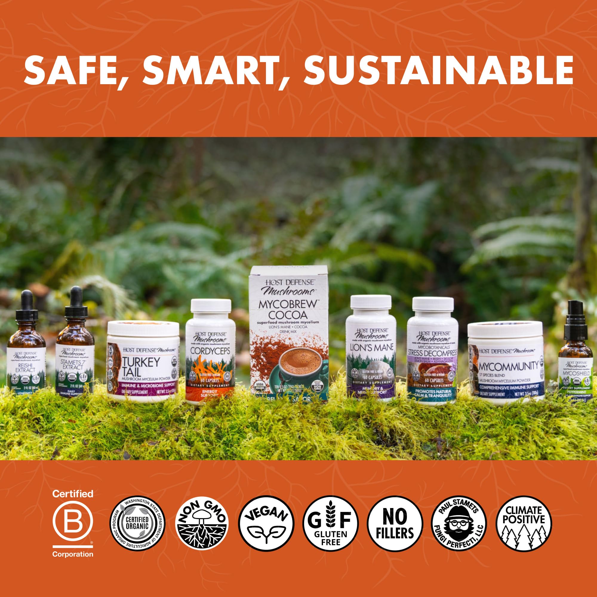 Host Defense Mushroom Supplement 57g lifestyle scene