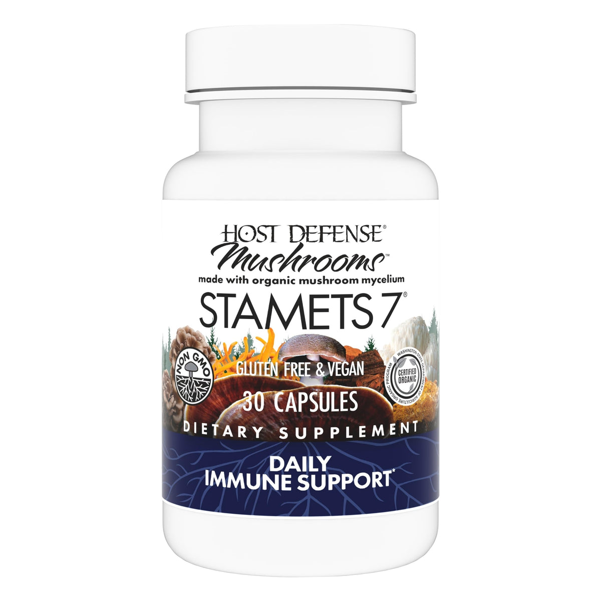 Host Defense Mushroom Supplement 7-Species front view