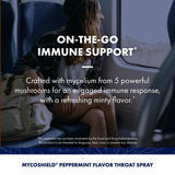 Host Defense Mushroom Supplement Throat Spray in use