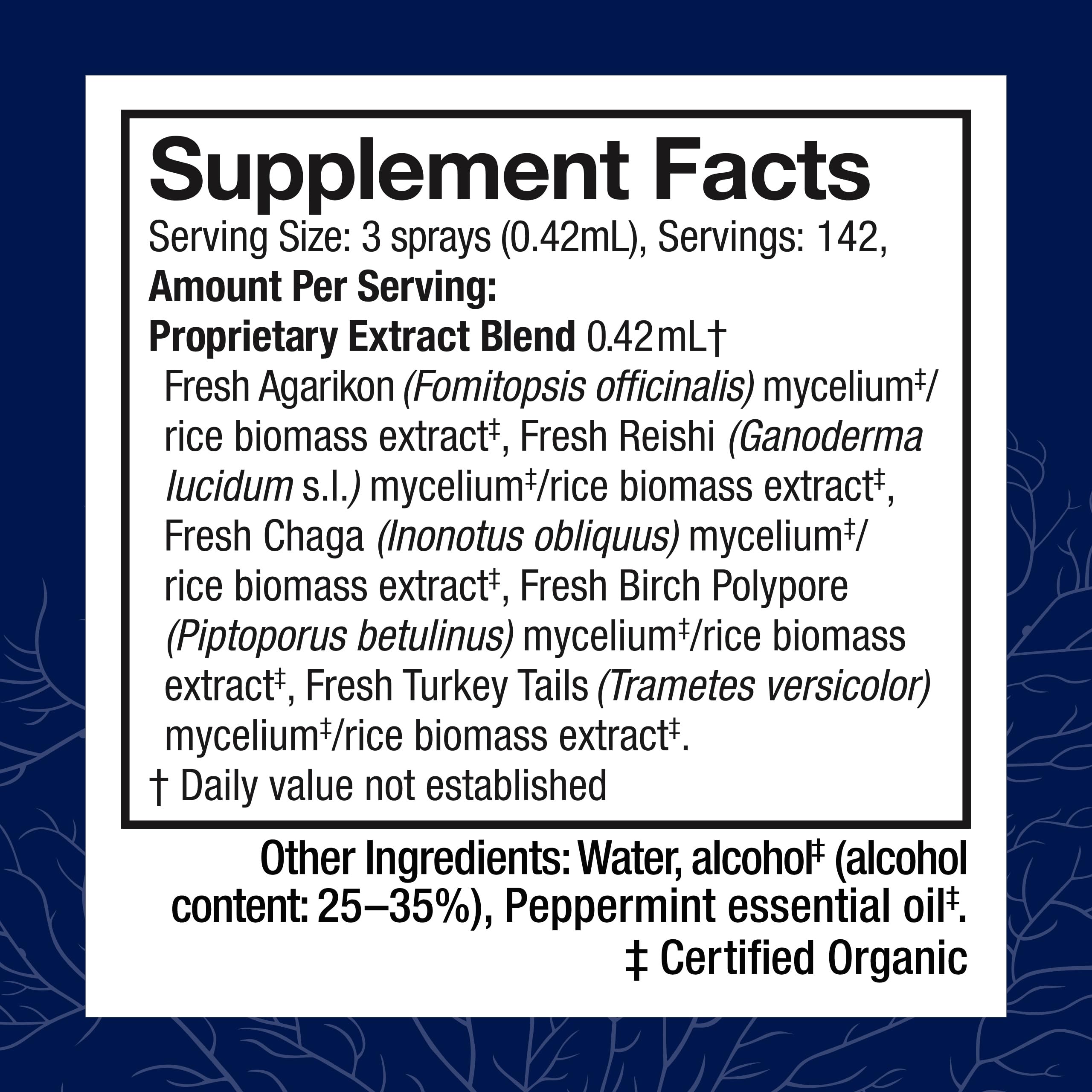 Host Defense Mushroom Supplement Throat Spray packaging