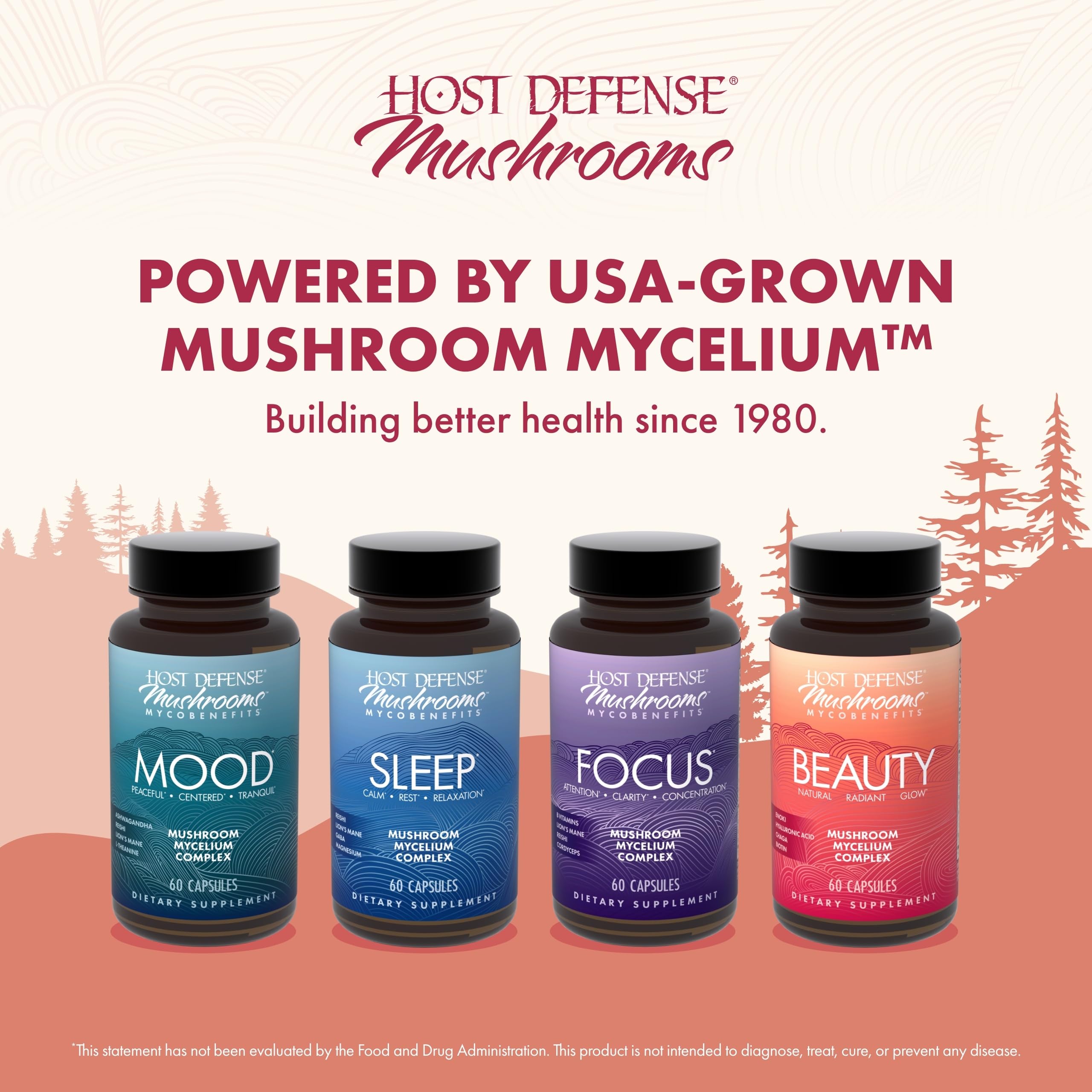Host Defense MycoBenefits Beauty Mushroom Supplement packaging details