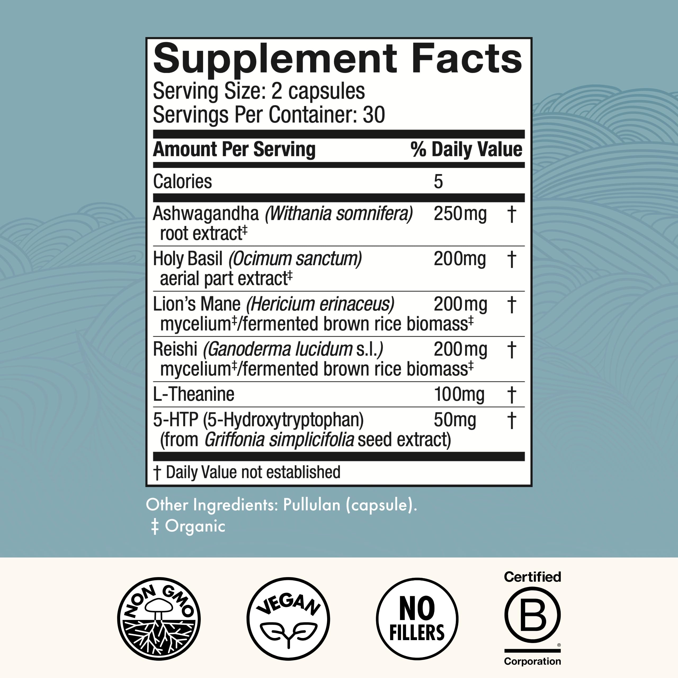 Host Defense MycoBenefits Mood Mushroom Supplement side view