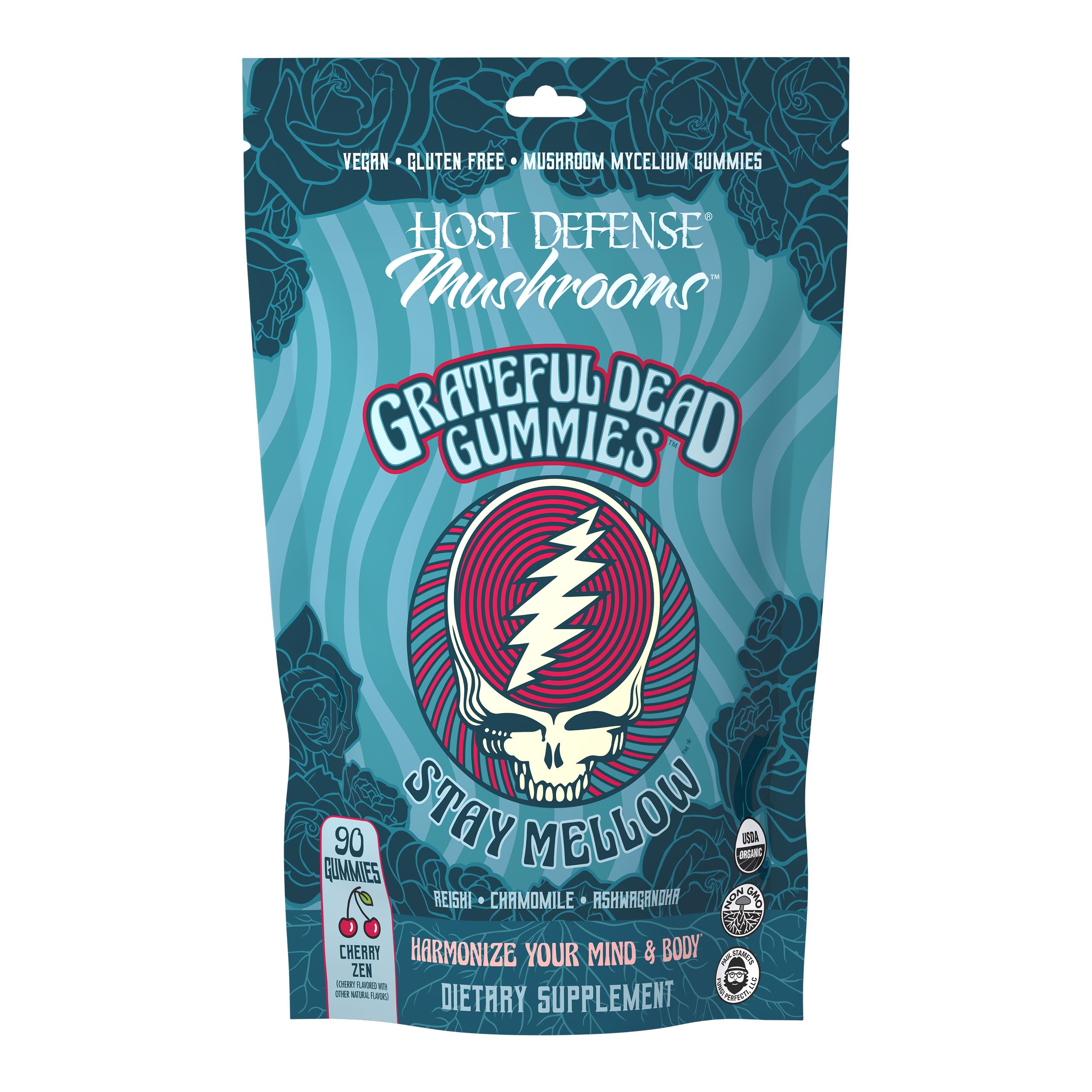 Host Defense Reishi Mushroom Gummies front view packaging