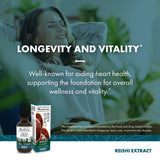 Host Defense Reishi Mushroom Liquid Supplement 136g with organic ingredients