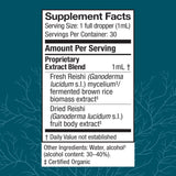 Host Defense Reishi Mushroom Liquid Supplement 91g back view
