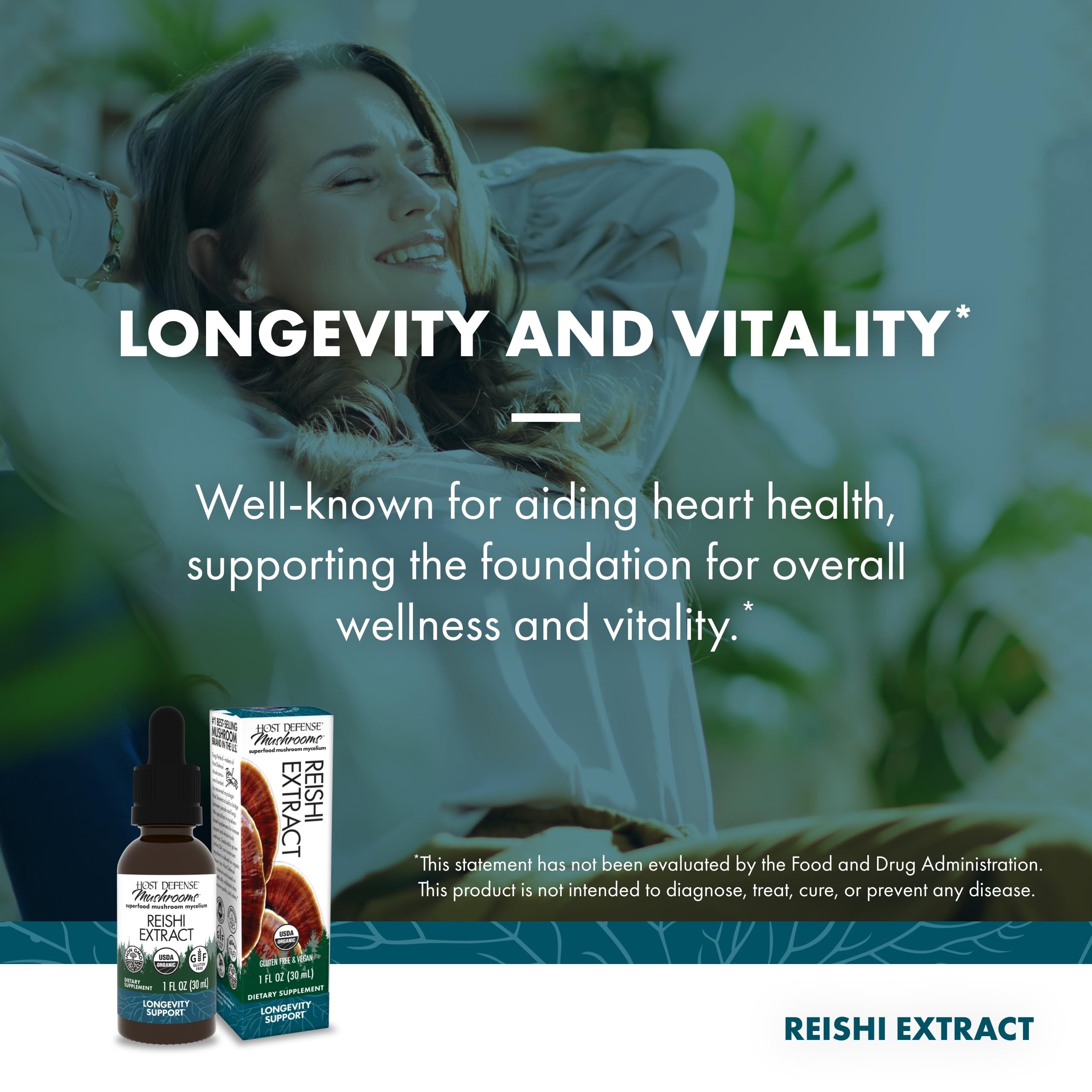 Host Defense Reishi Mushroom Liquid Supplement ingredients list