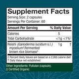 Host Defense Reishi Mushroom Supplement bottle side view
