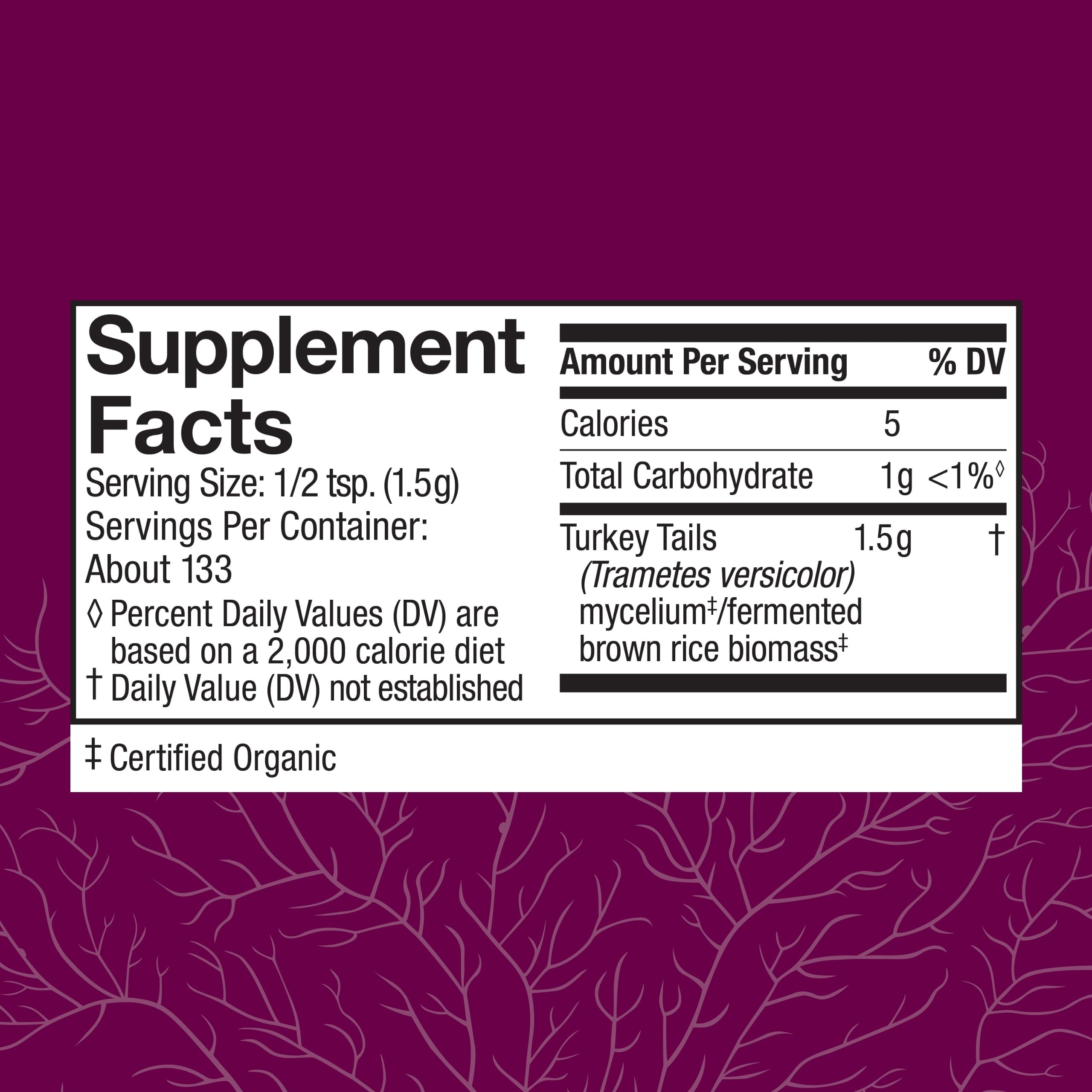 Host Defense Turkey Tail Mushroom Supplement 204g packaging