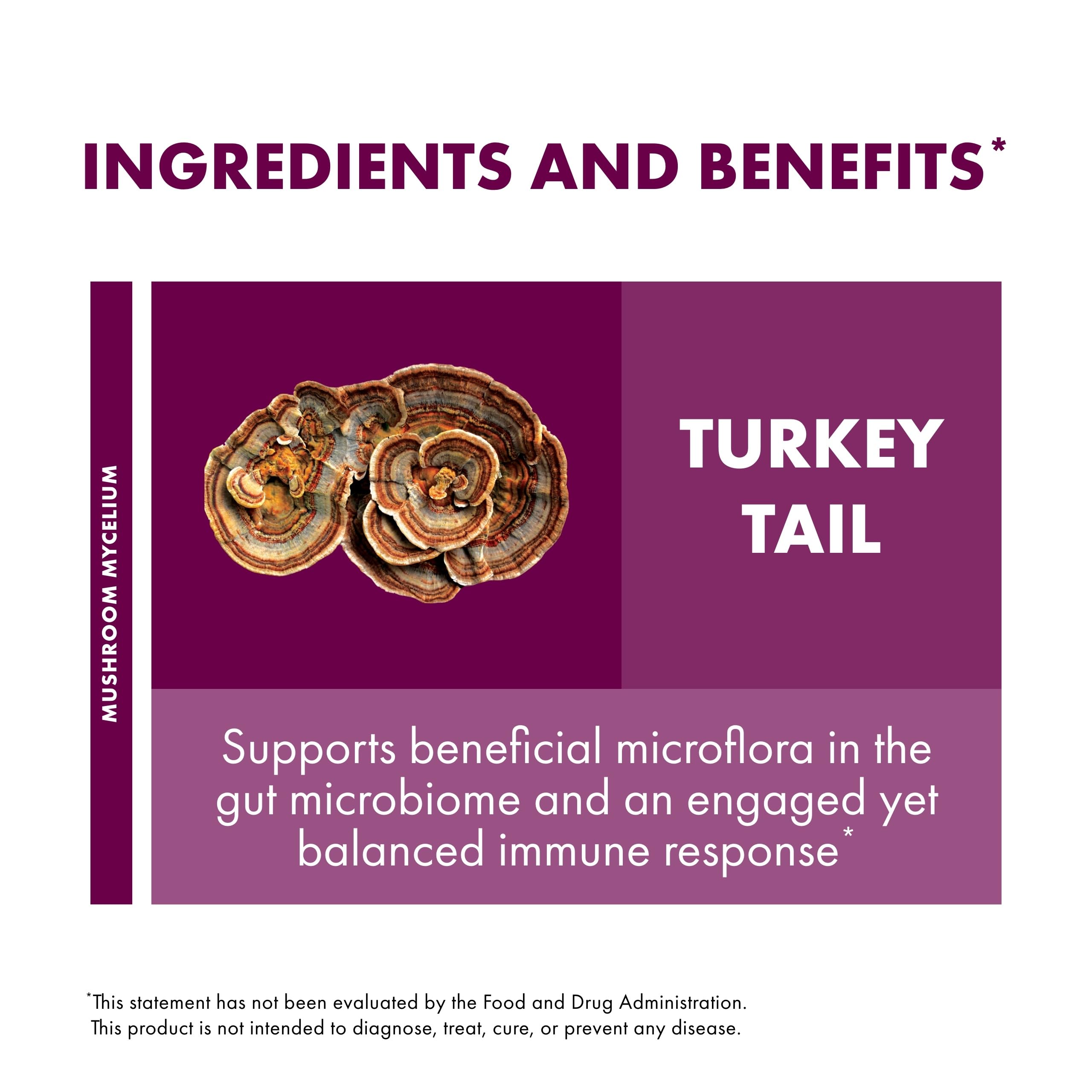 Host Defense Turkey Tail Mushroom Supplement dosage instructions