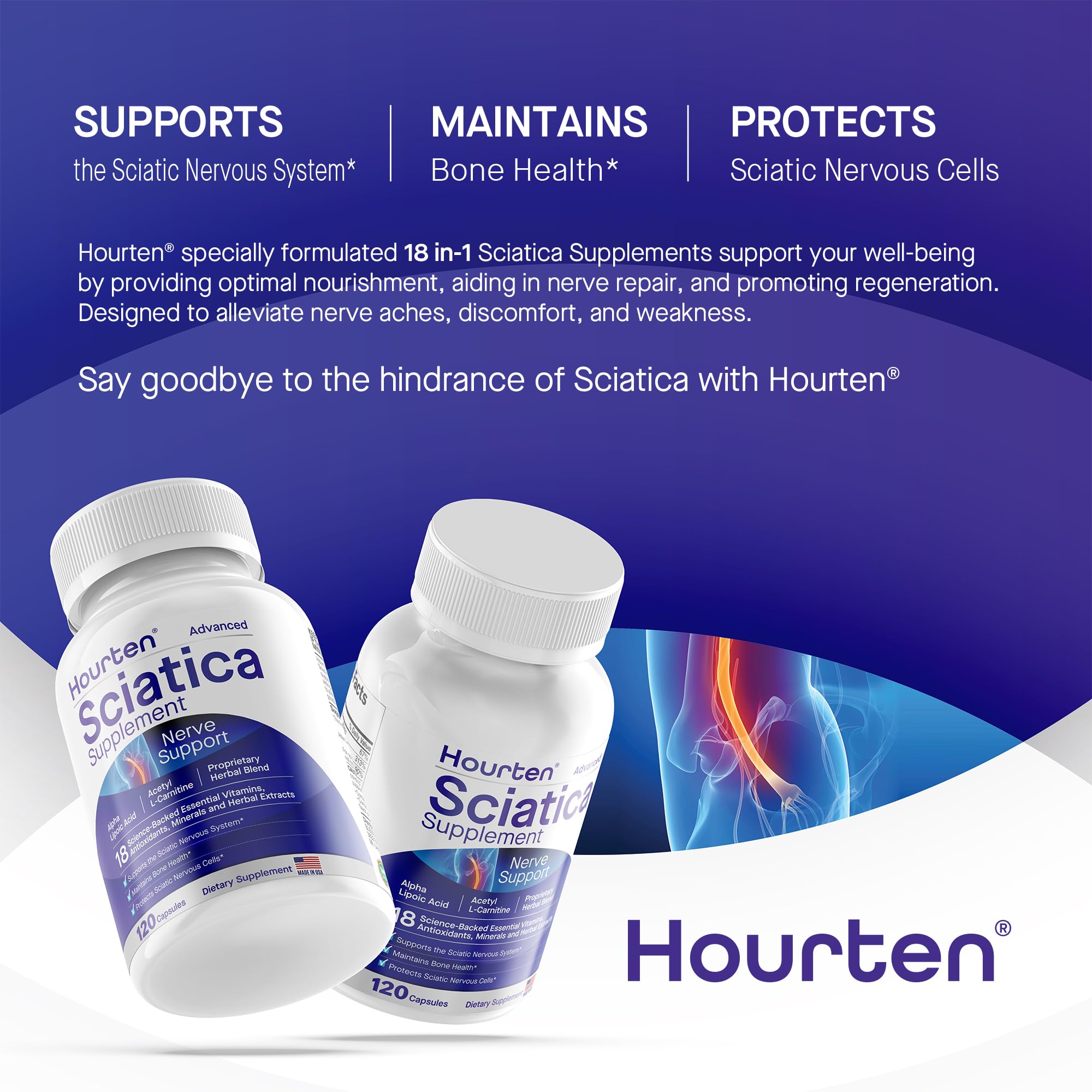 Hourten Alpha Lipoic Acid Supplement with a measuring spoon