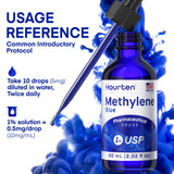Hourten Methylene Blue Solution 1% USP Grade side view
