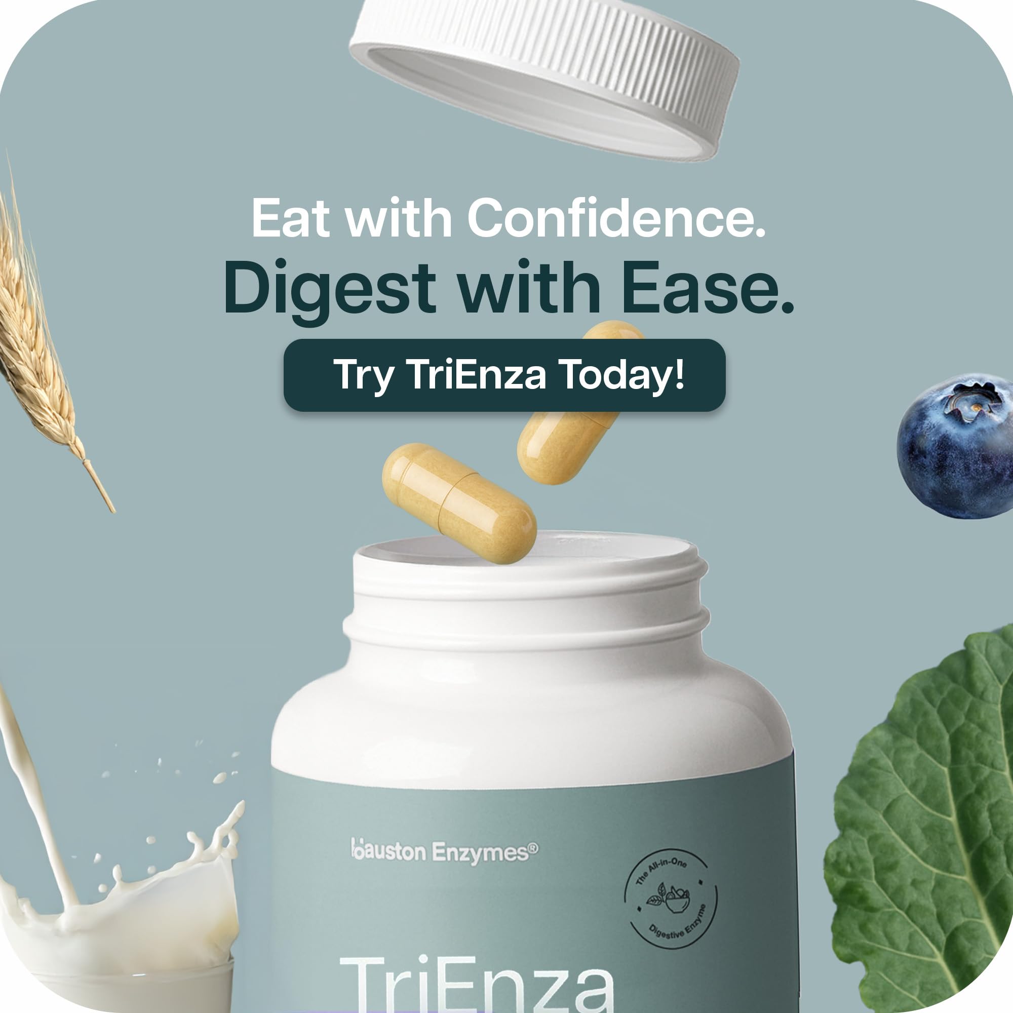 Houston Enzymes TriEnza Multi-Enzymes 50g on a table