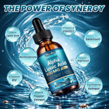 Hovika Alpha Lipoic Acid liquid supplement bottle with label