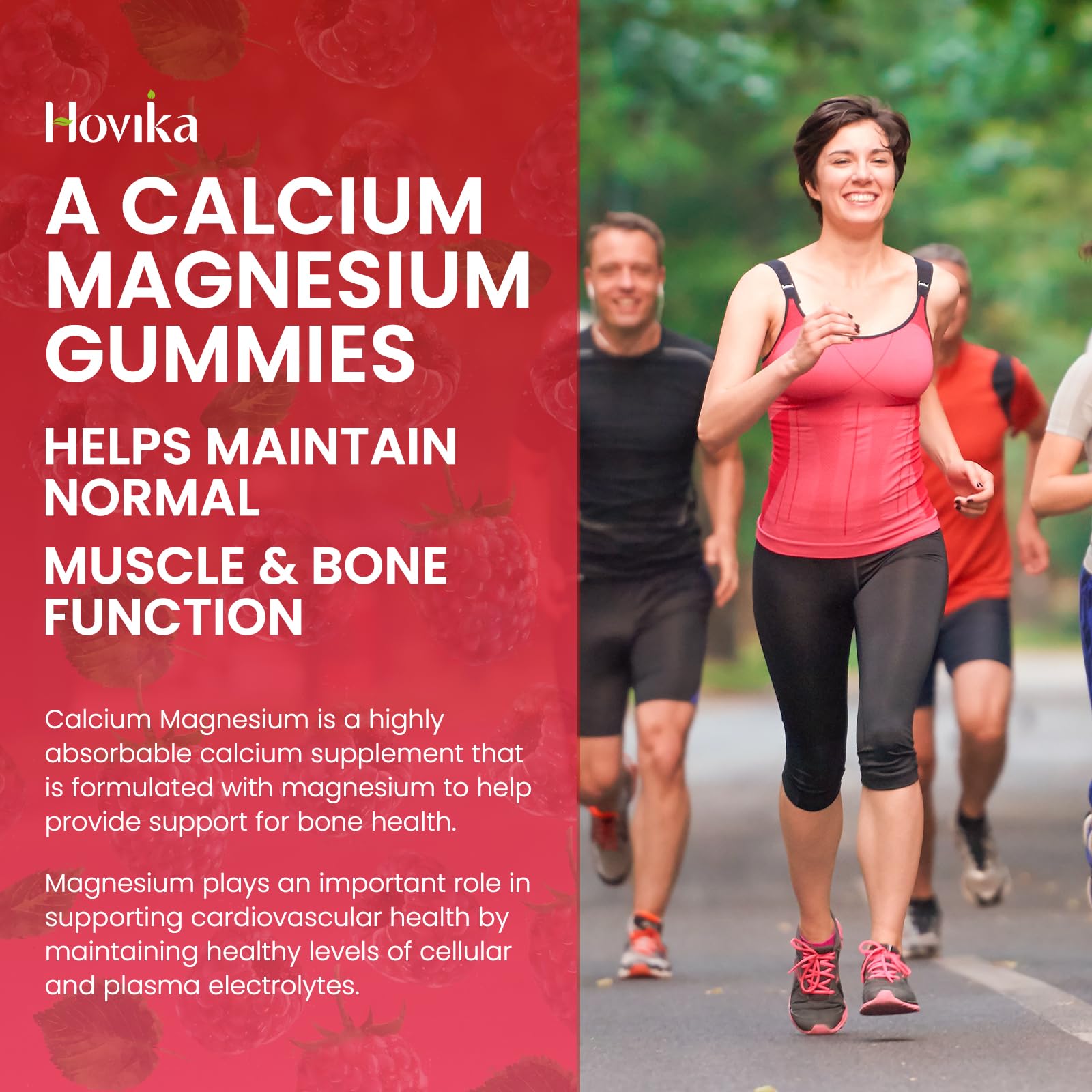 Hovika Calcium Magnesium Zinc Gummies 200g nutritional information