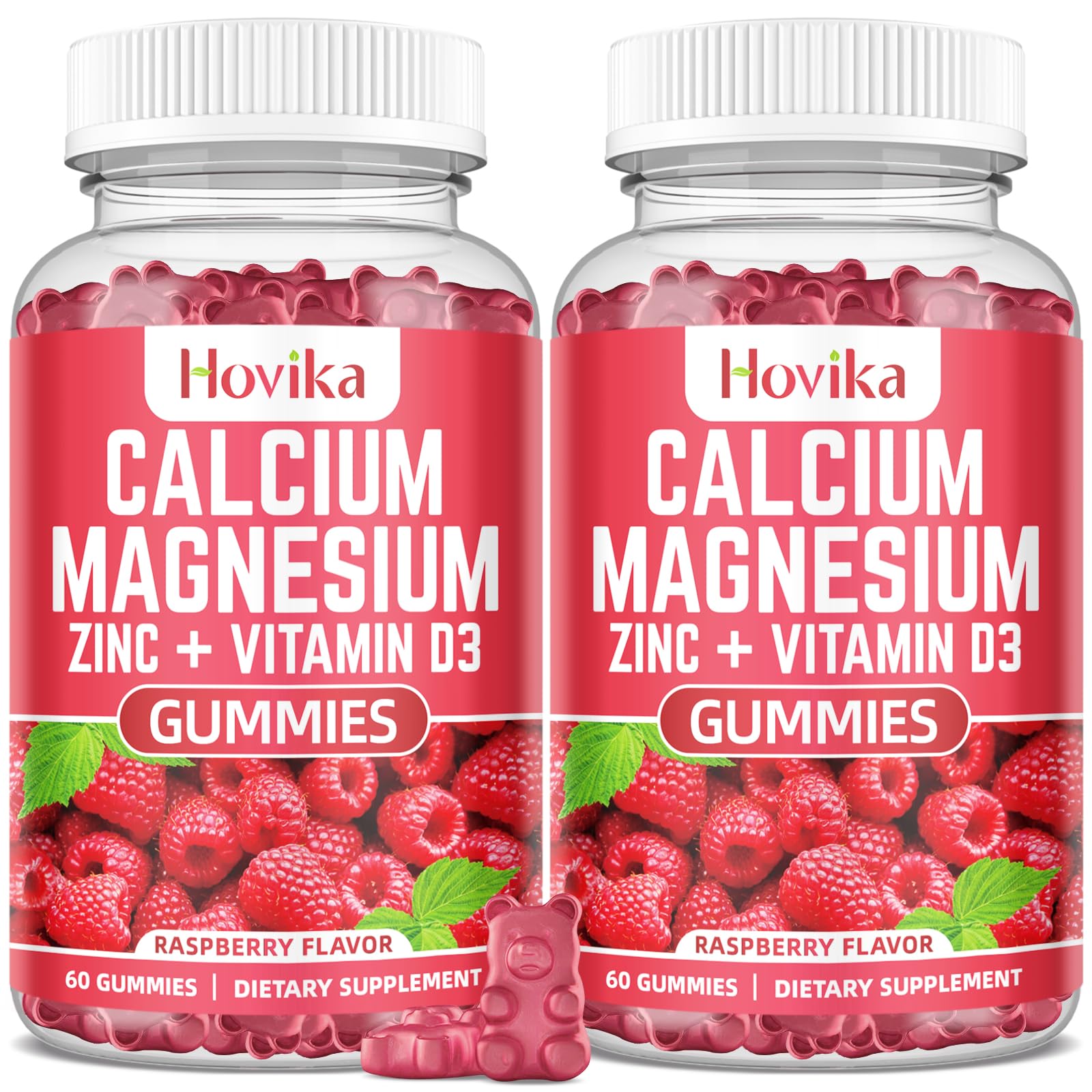 Hovika Calcium Magnesium Zinc Gummies 60 Count front view