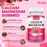 Hovika Calcium Magnesium Zinc Gummies bottle side view