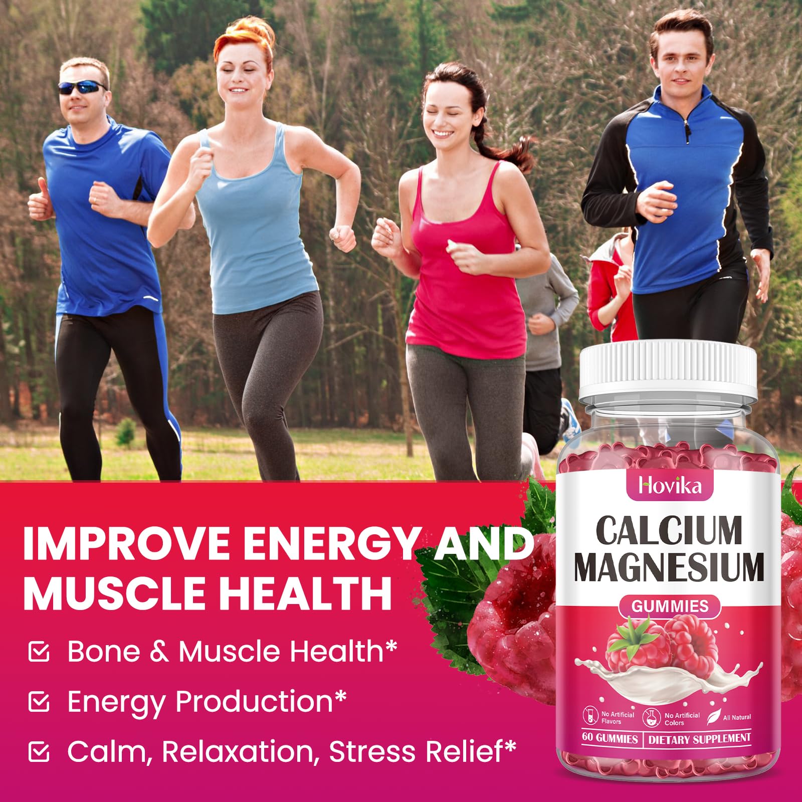 Hovika Calcium Magnesium Zinc Gummies ingredients list