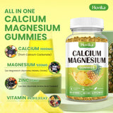 Hovika Calcium Magnesium Zinc Gummies pineapple flavour close-up
