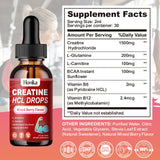 Hovika Creatine HCL Liquid Drops with fitness accessories