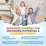 Hovika Focus Vitamins for Kids liquid drops on a table