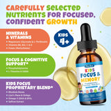 Hovika Focus Vitamins for Kids liquid drops with ingredients list