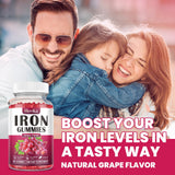Hovika Iron Gummies 200g back view with nutritional information