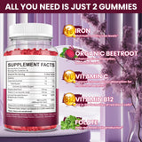 Hovika Iron Gummies 200g side view showing ingredients