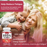 Hovika Iron Gummies back view with ingredient list
