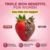 Hovika Iron Gummies packaging with strawberry flavour