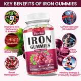 Hovika Iron Gummies side view of the bottle