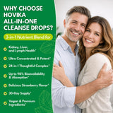Hovika Kidney Cleanse & Repair Drops 60ml with fresh strawberries