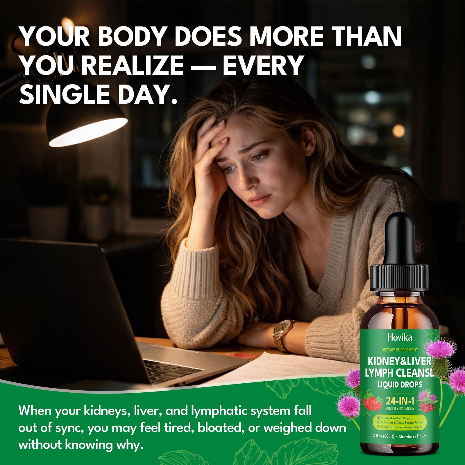 Hovika Kidney Cleanse & Repair Drops 60ml with measuring dropper