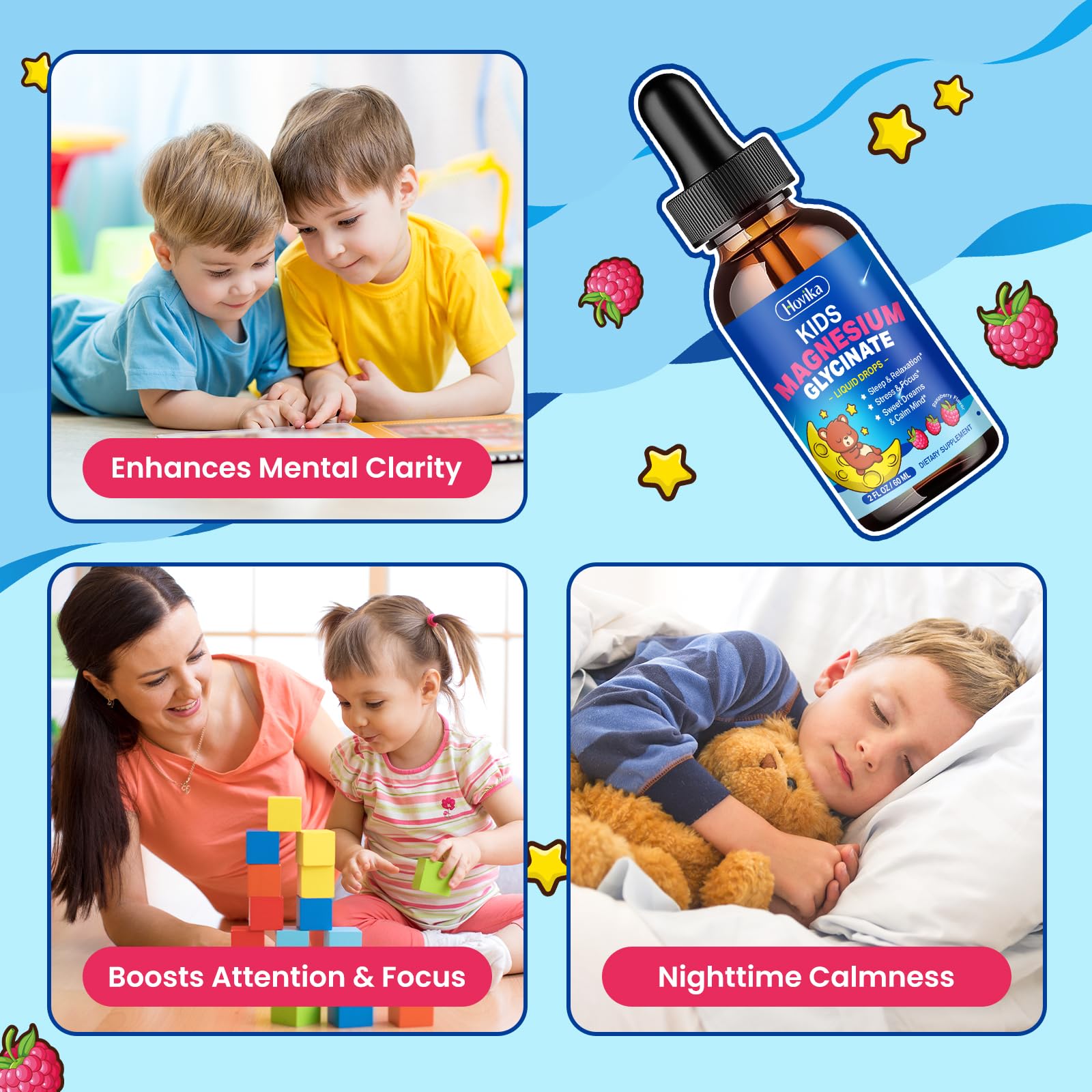 Hovika Kids Magnesium Glycinate Liquid 150g packaging