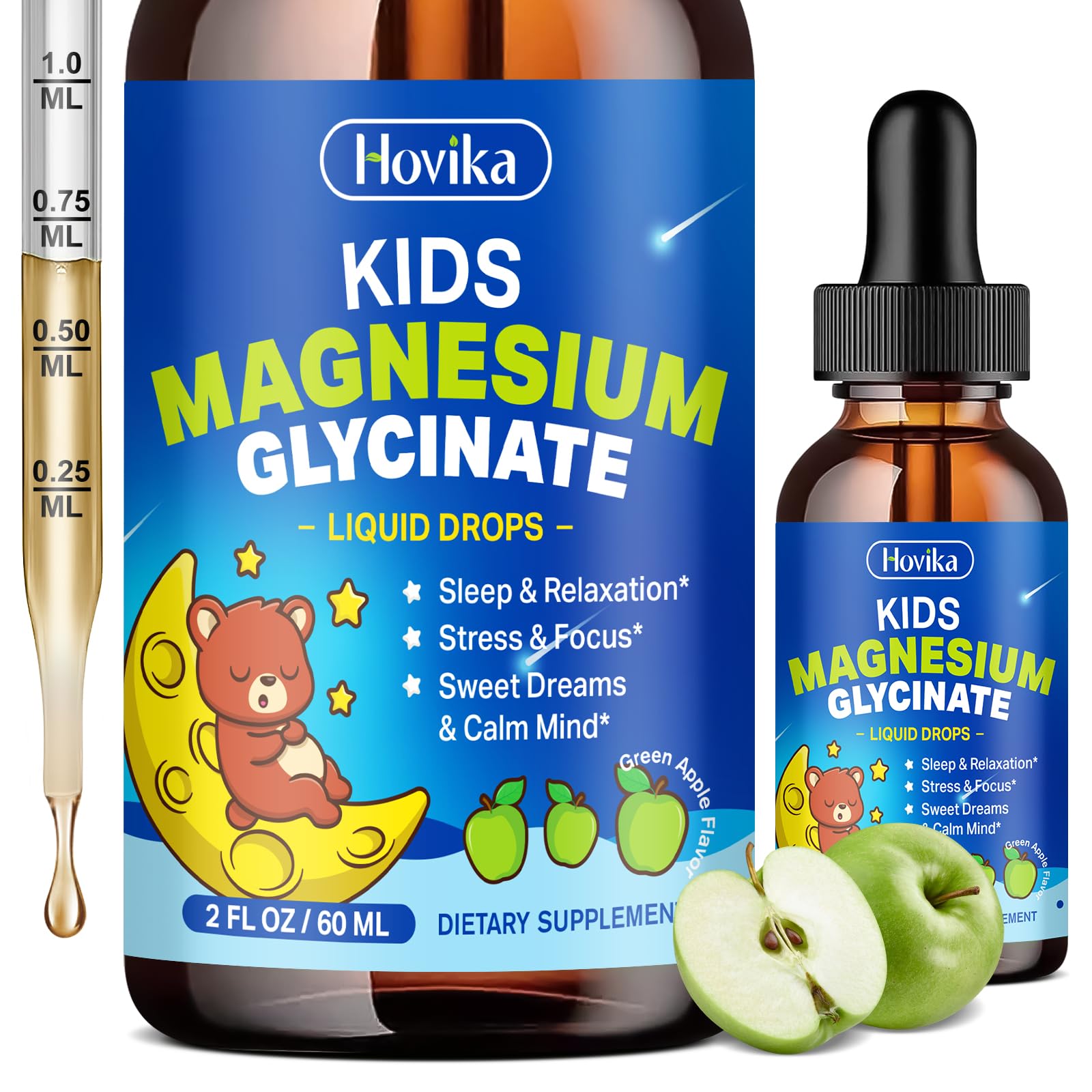 Hovika Kids Magnesium Glycinate Liquid Drops 150g front view
