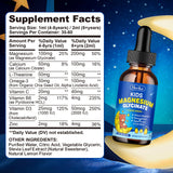 Hovika Kids Magnesium Glycinate Liquid Drops bottle side view
