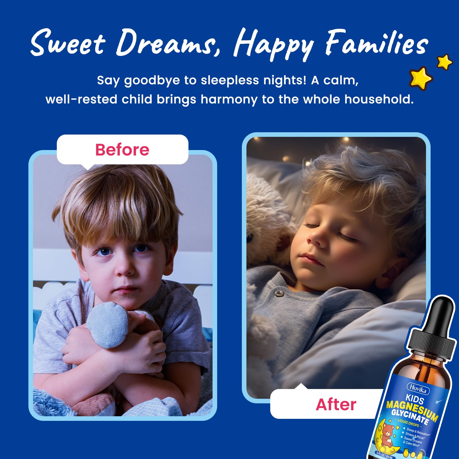 Hovika Kids Magnesium Glycinate Liquid Drops dosage dropper