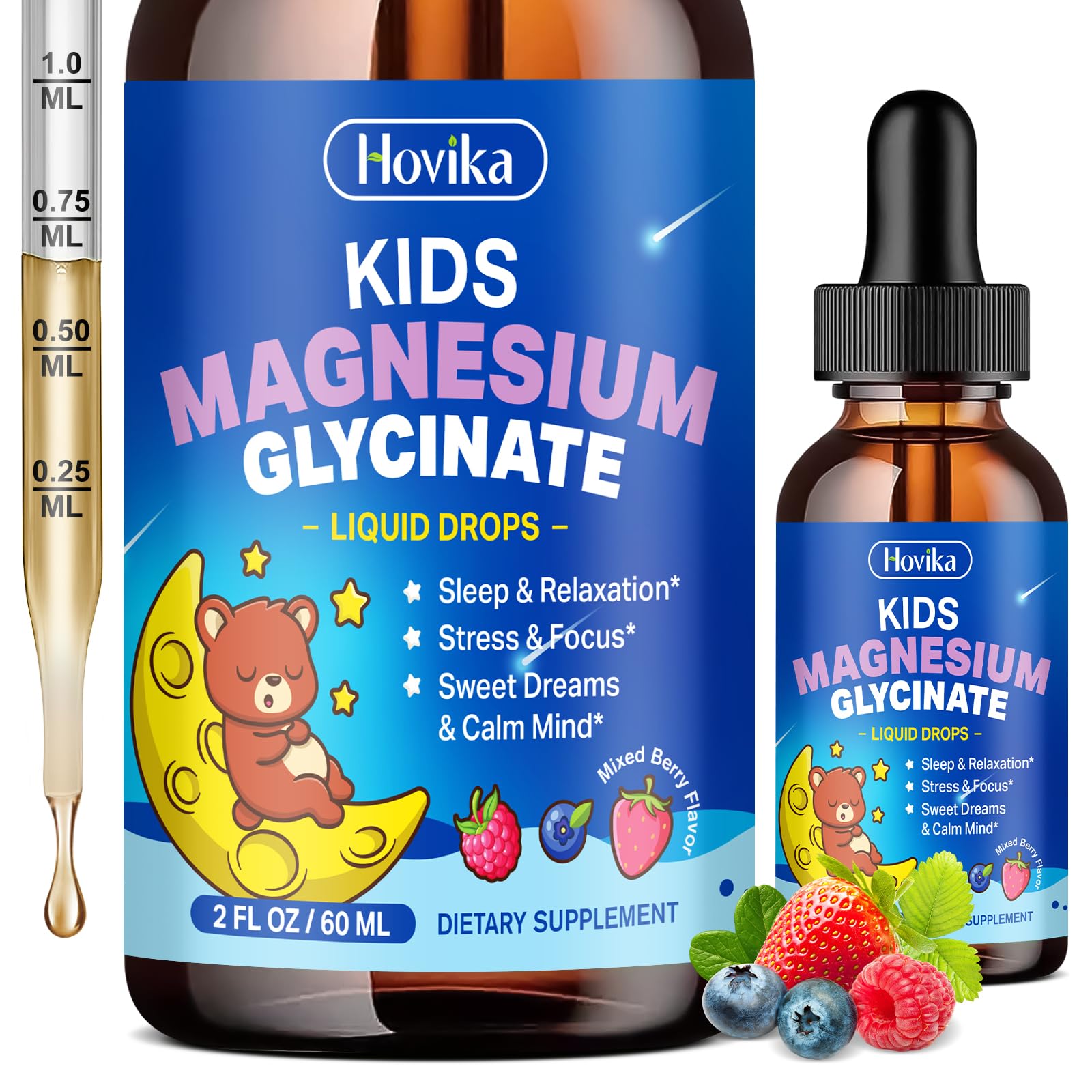 Hovika Kids Magnesium Glycinate Liquid Drops front view