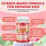 Hovika Kids Magnesium Gummies 215g back view showing nutritional information
