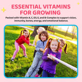 Hovika Kids Magnesium Gummies displayed on a wooden table
