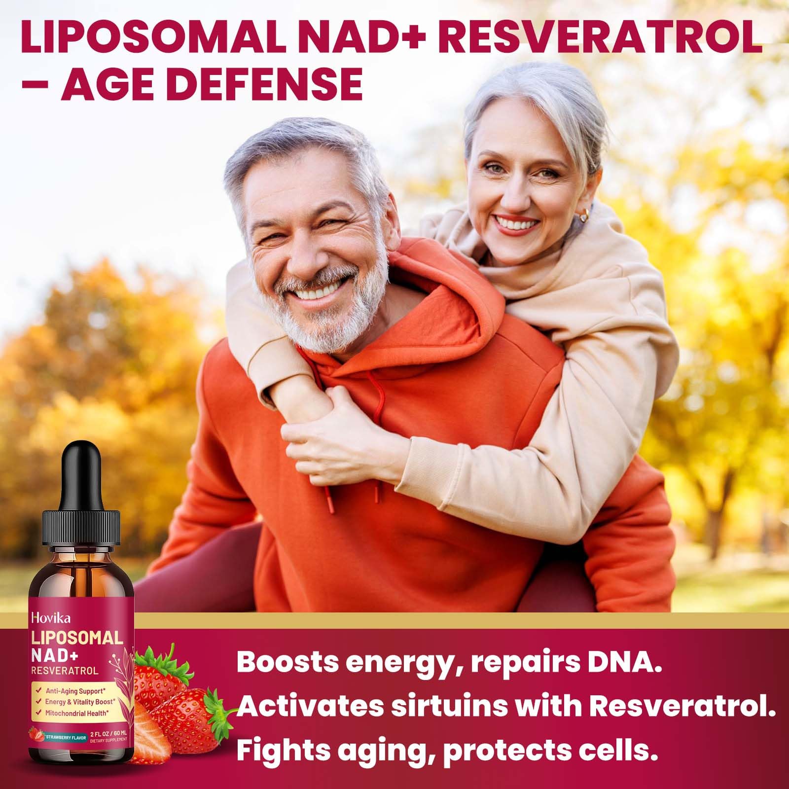 Hovika Liposomal NAD+ Supplement packaging side view