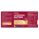 Hovika Liposomal Saffron Extract Supplement bottle close-up