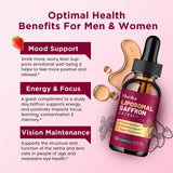 Hovika Liposomal Saffron Liquid Supplement with strawberry flavour description