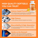 Hovika Magnesium Glycinate Supplement 400mg softgels on a wooden table
